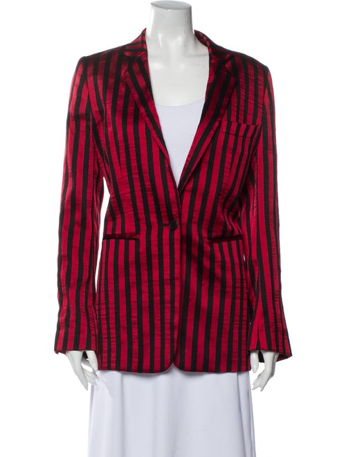 Ann Demeulemeester Striped Blazer Red
