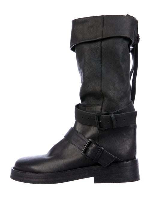 Ann Demeulemeester Suede Moto Boots Black