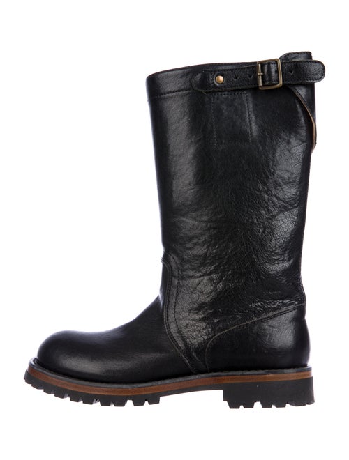 Ann Demeulemeester Leather Moto Boots Black