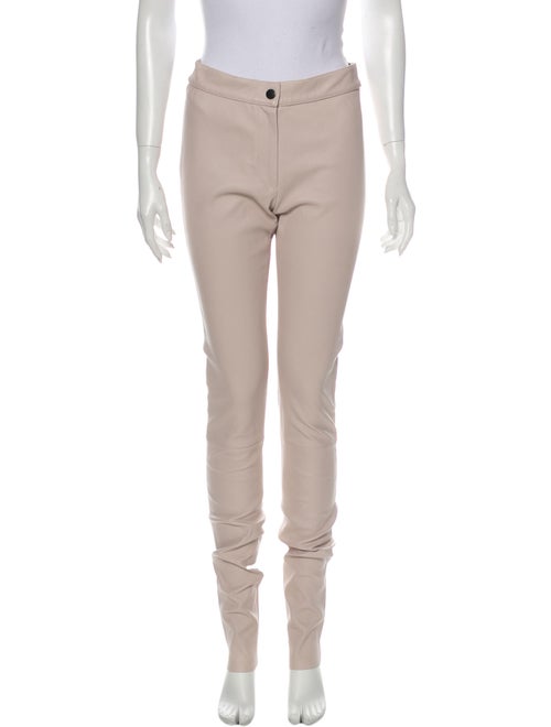 Ann Demeulemeester Leather Skinny Leg Pants Pink