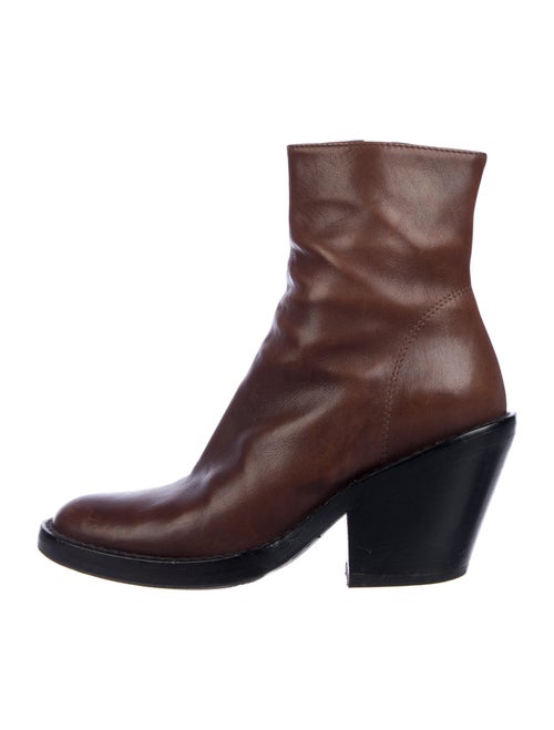 Ann Demeulemeester Leather Boots Brown