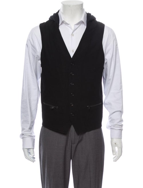 Ann Demeulemeester Hooded Wool Vest Black