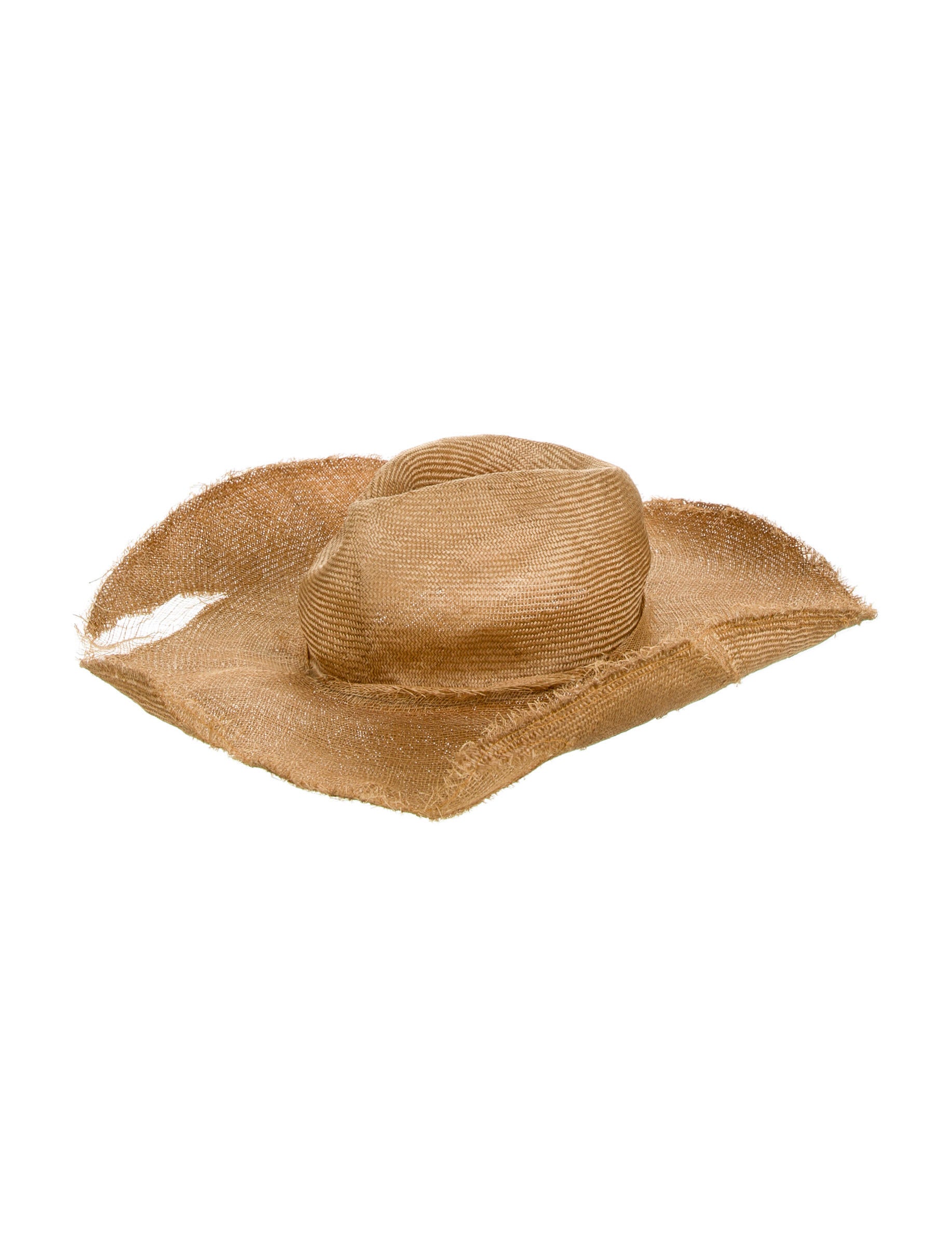 Ann Demeulemeester Raw Edge Wide Brim Hat - Neutrals Hats 