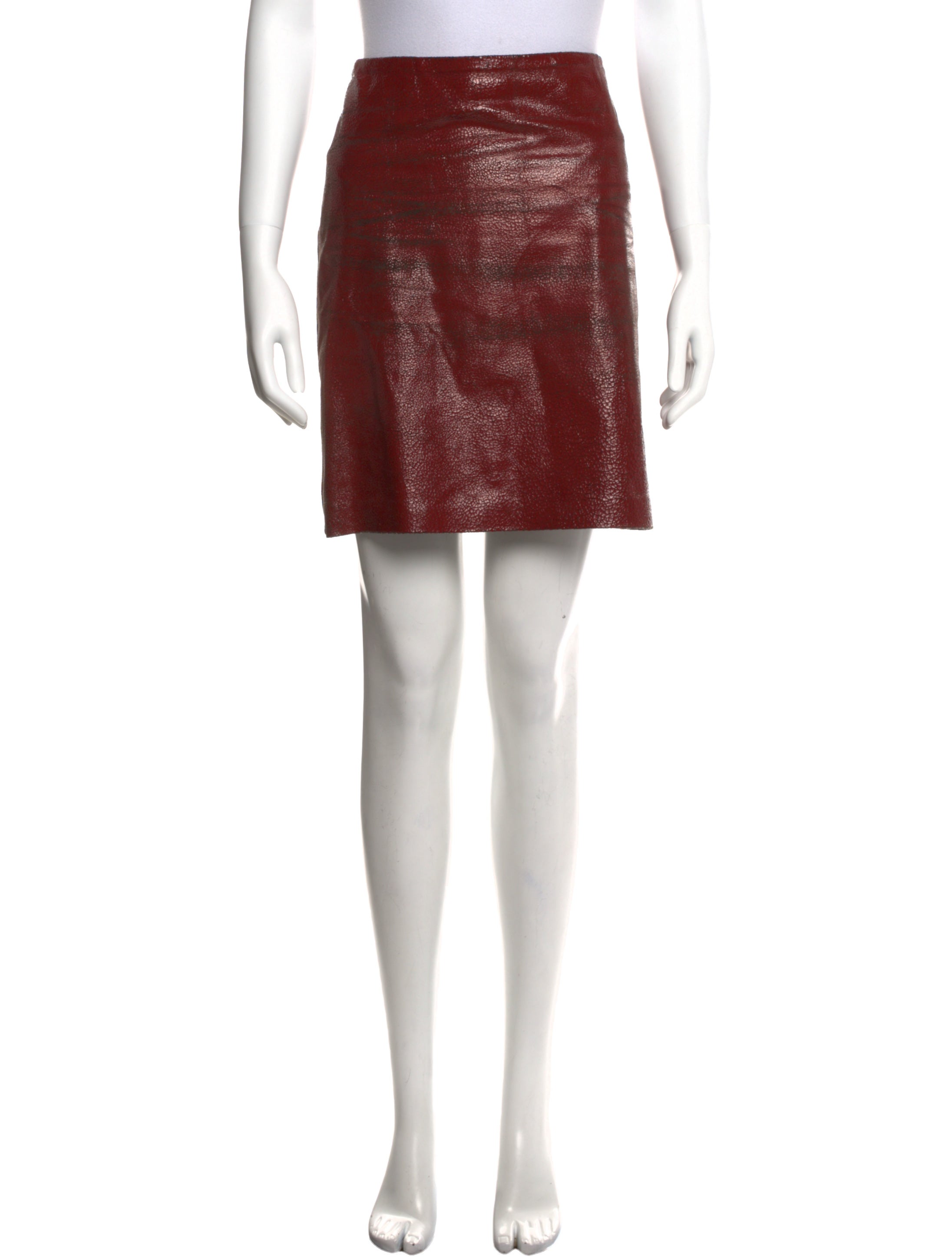 Ann Demeulemeester Leather Mini Skirt - Red Skirts, Clothing