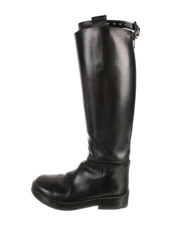 Ann Demeulemeester Leather Riding Boots