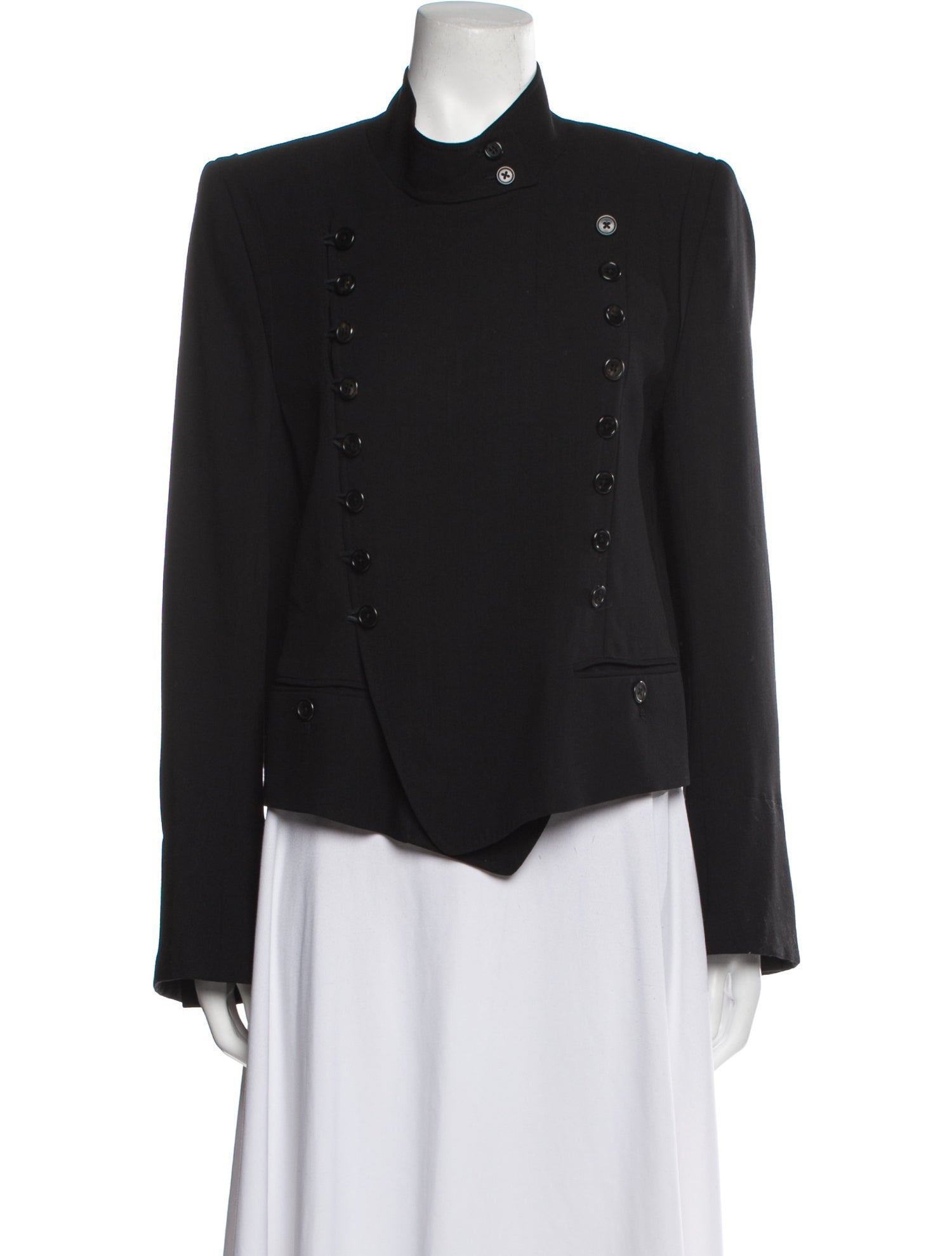 ANN DEMEULEMEESTER wool tuxedo jacket
