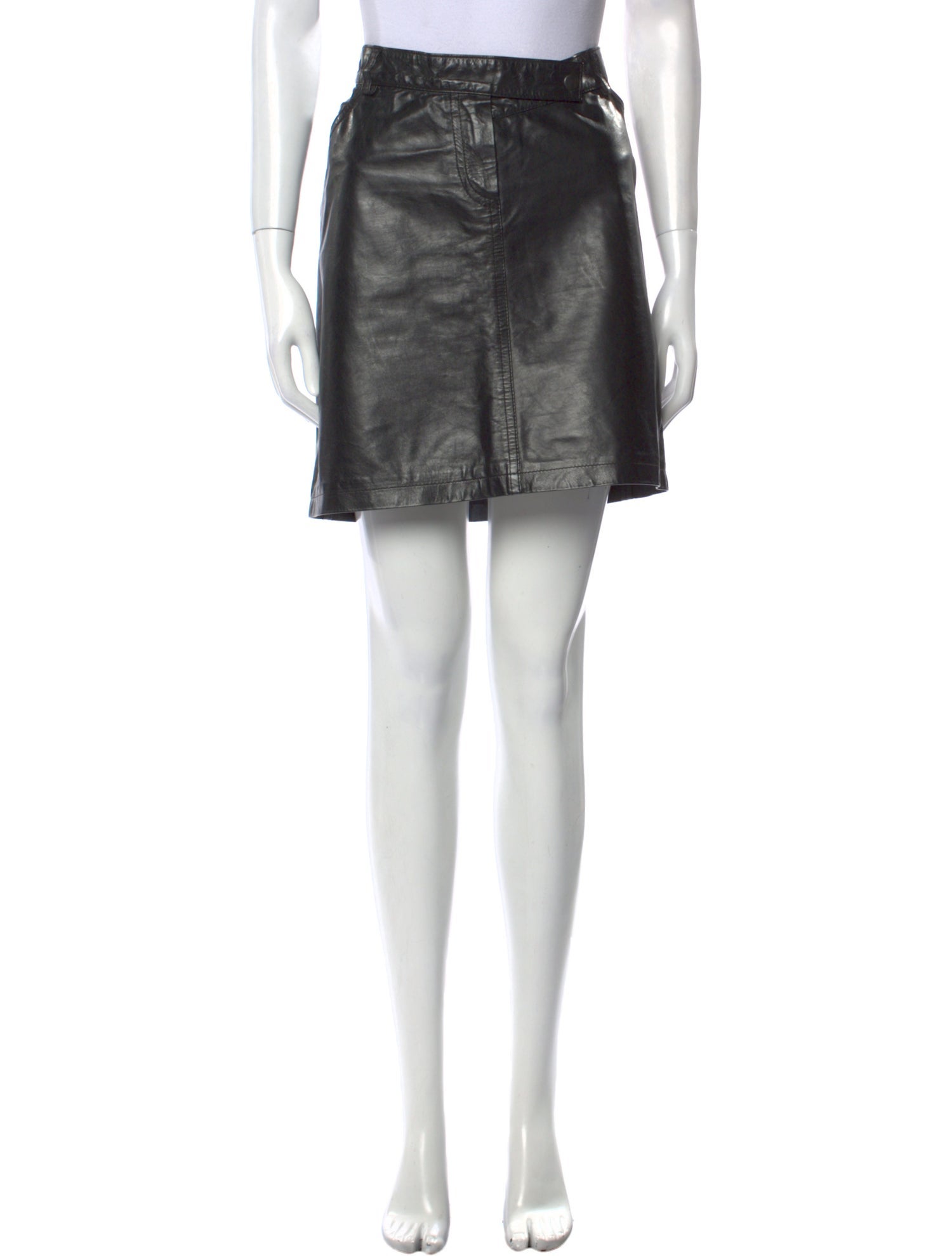 スカート ann demeulemeester leather skirt Ann Demeulemeester Leather Mini Skirt - Black Skirts, Clothing