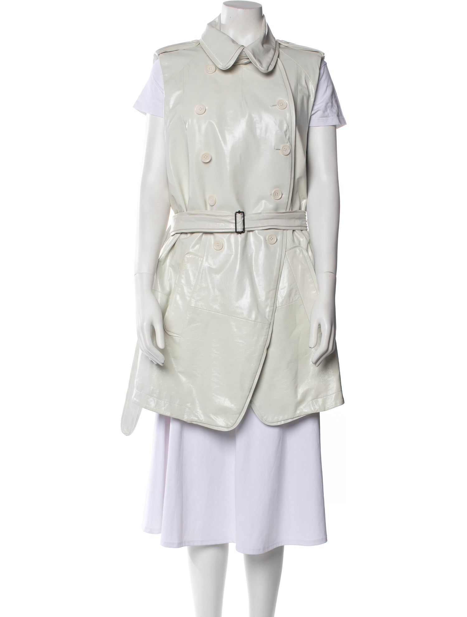 Ann Demeulemeester Leather Trench Coat