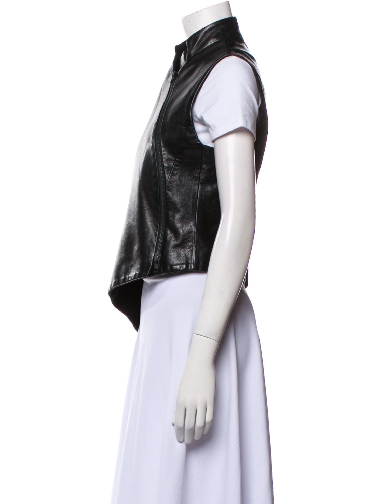 ANN DEMEULEMEESTER leather vest silver Ann Demeulemeester Leather