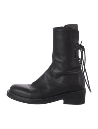 Ann Demeulemeester Leather Lace-Up Boots