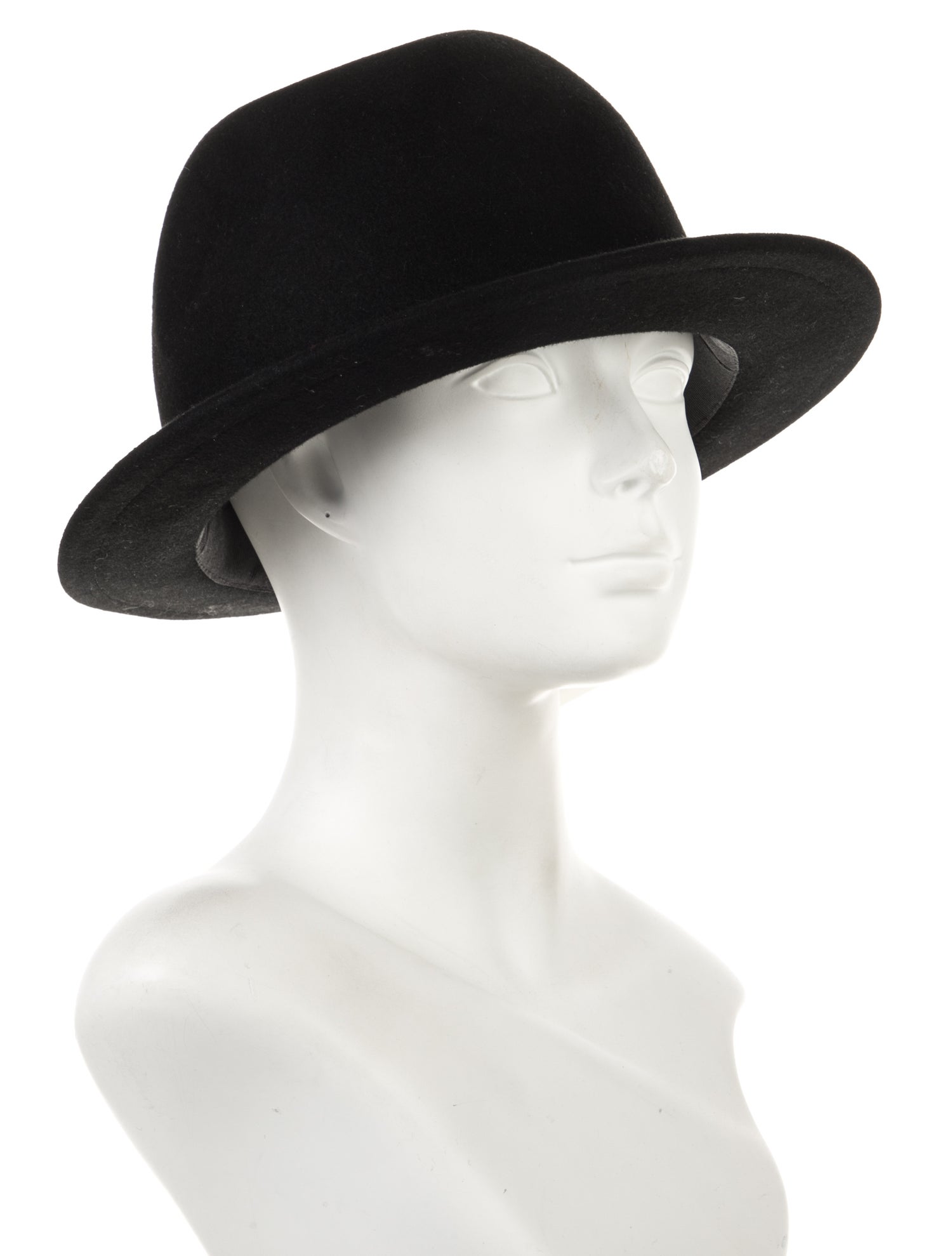 Ann Demeulemeester by Elvis Pompilio Wool Derby Hat - Black Hats