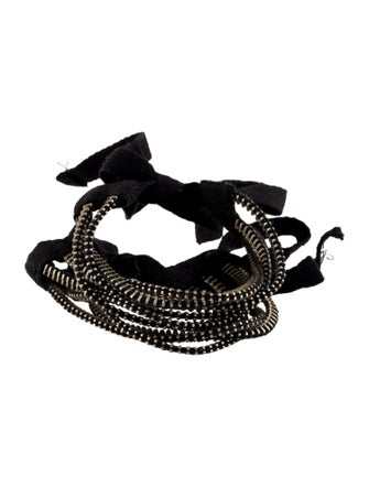 Ann Demeulemeester Zipper Wrap Bracelet