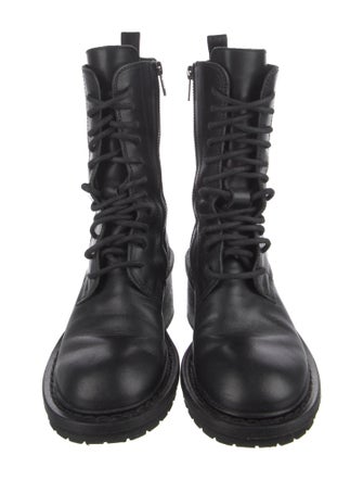 Ann Demeulemeester Leather Combat Boots