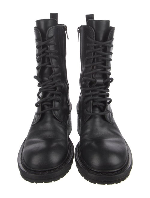 Ann Demeulemeester Leather Combat Boots