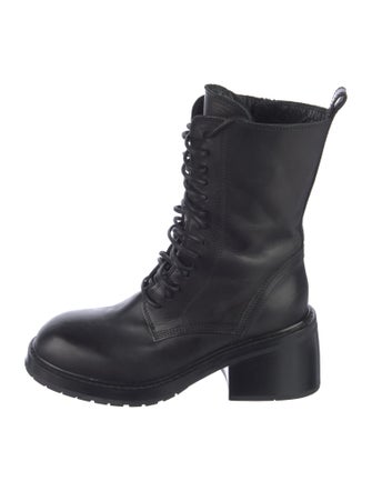 Ann Demeulemeester Leather Combat Boots