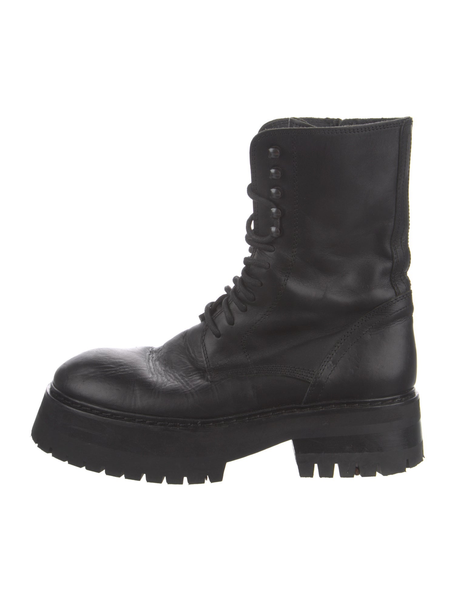 Ann Demeulemeester Leather Combat Boots