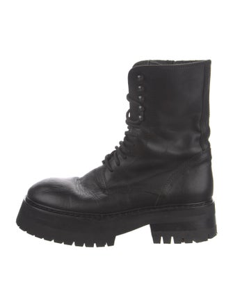 Ann Demeulemeester Leather Combat Boots