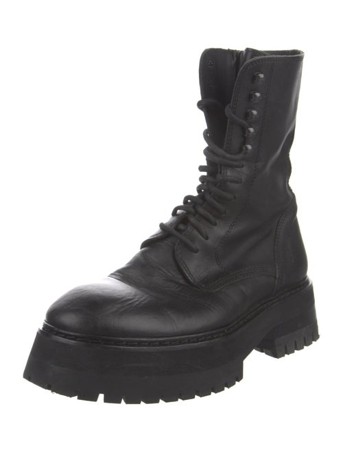 Ann Demeulemeester Leather Combat Boots