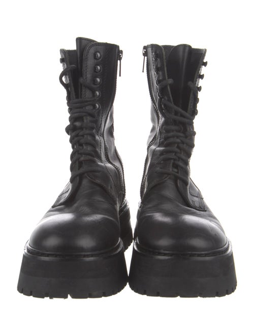 Ann Demeulemeester Leather Combat Boots