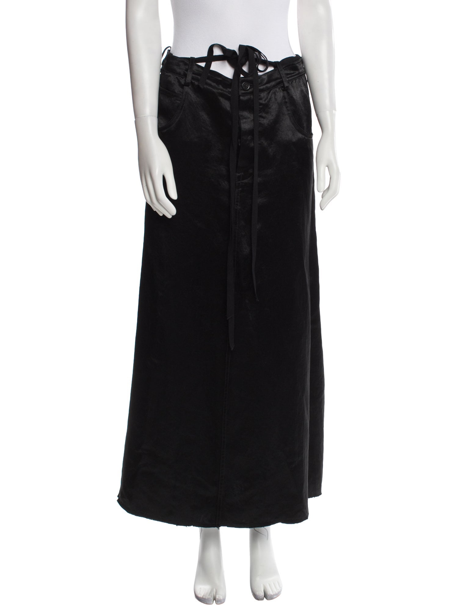 Ann Demeulemeester Silk Midi Length Skirt