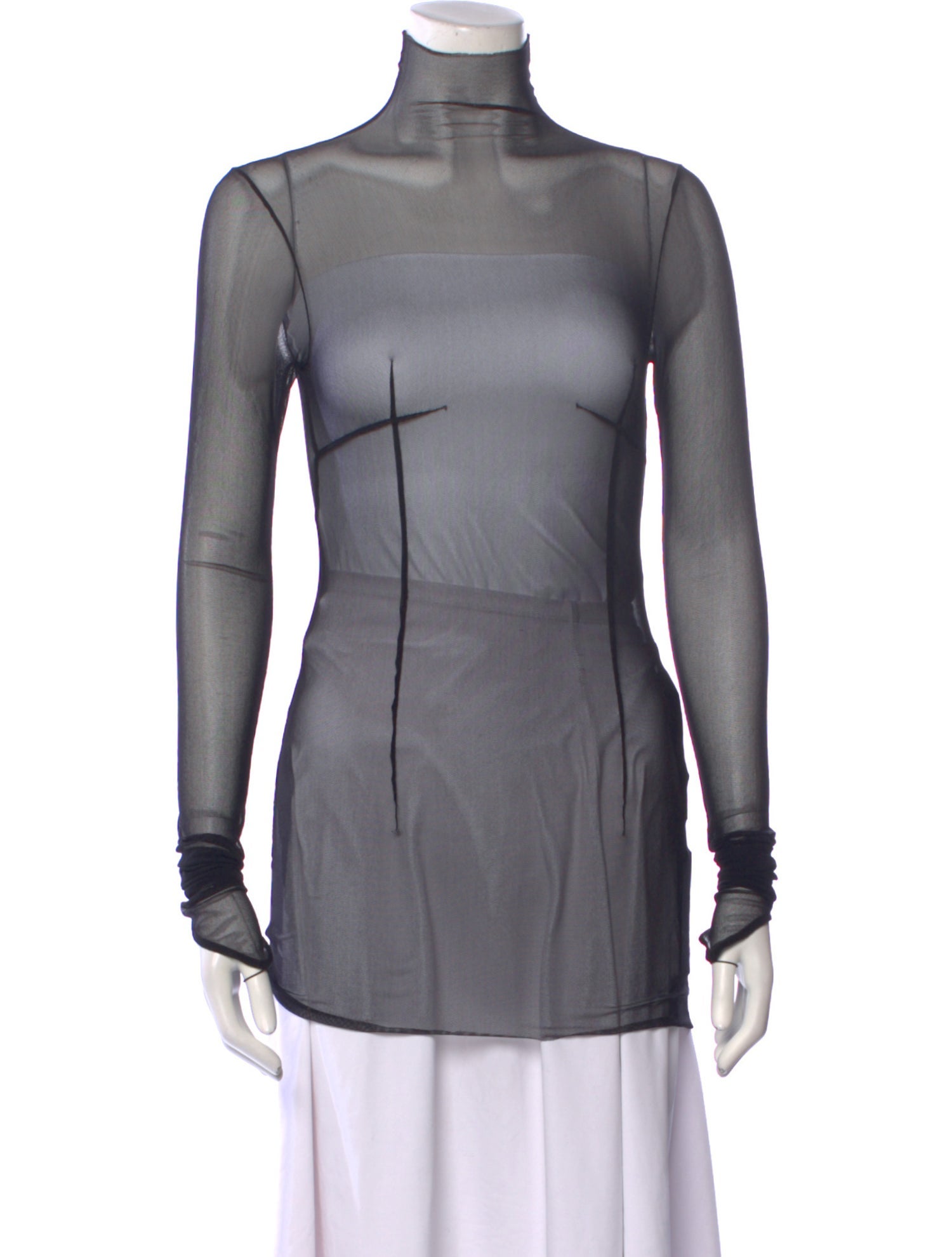 Ann Demeulemeester Mock Neck Long Sleeve Top w/ Tags