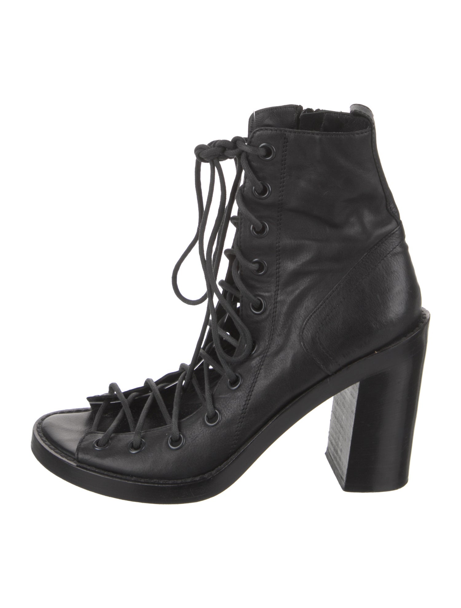 Ann Demeulemeester Leather Lace-Up Boots