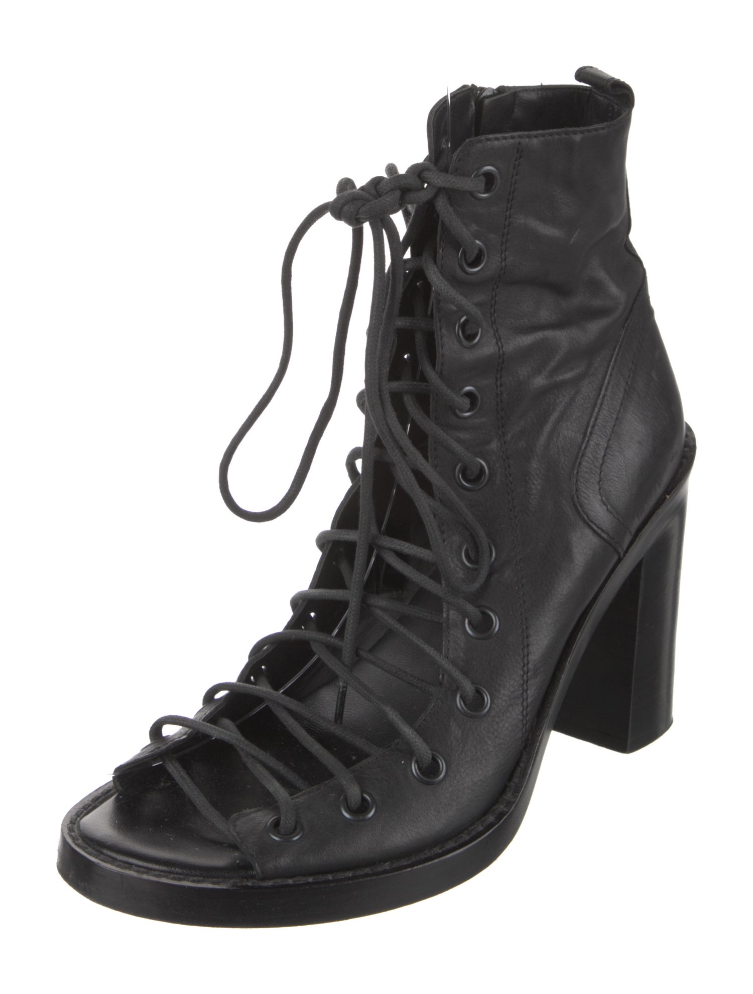 Ann Demeulemeester Leather Lace-Up Boots