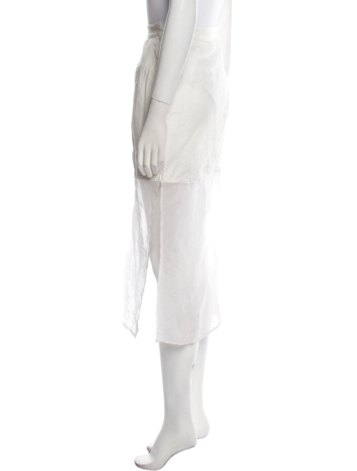 Ann Demeulemeester Silk Midi Length Skirt