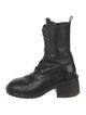 Ann Demeulemeester Leather Combat Boots