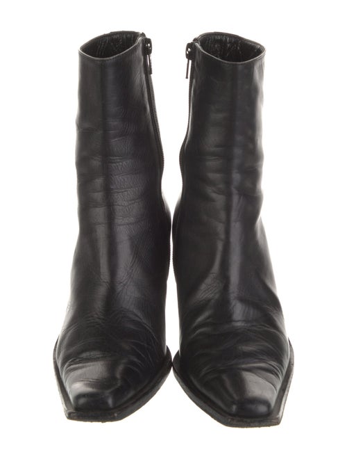 Ann Demeulemeester Leather Western Boots