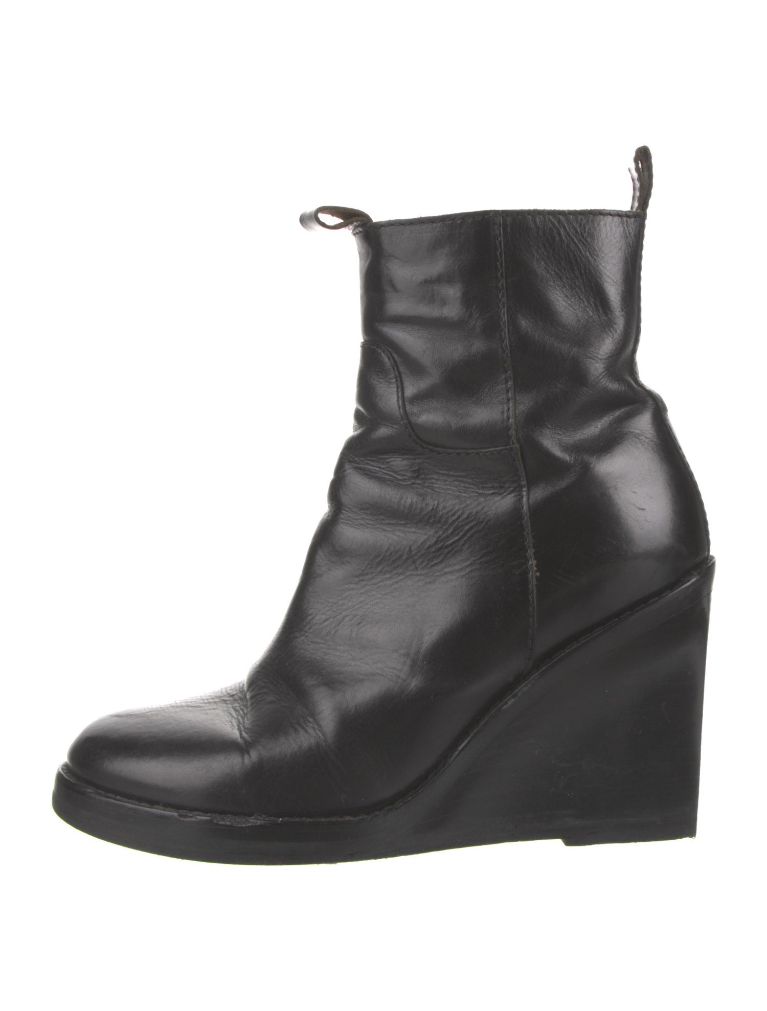 Ann Demeulemeester Leather Combat Boots