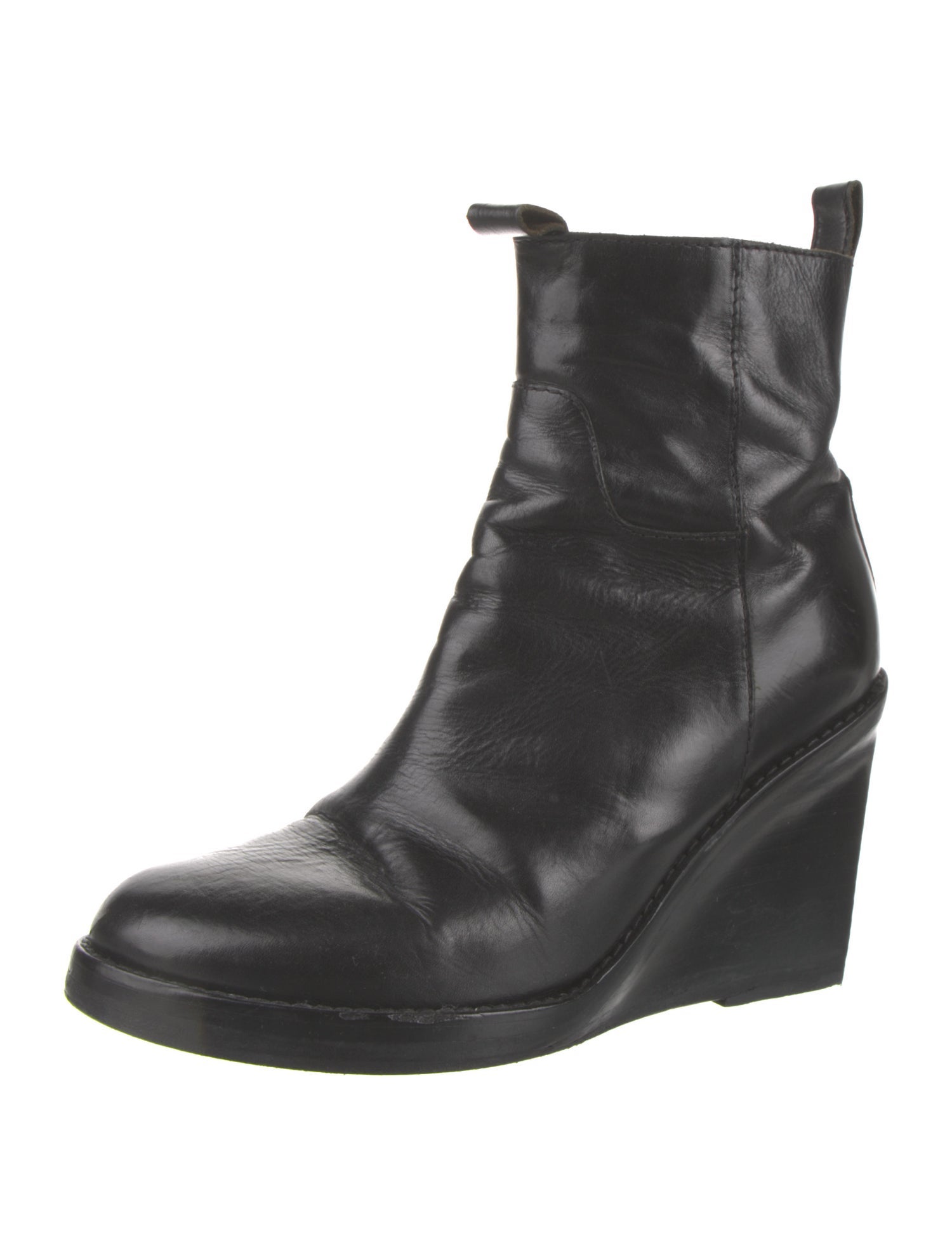 Ann Demeulemeester Leather Combat Boots