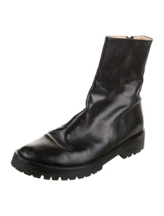 Ann Demeulemeester Leather Combat Boots