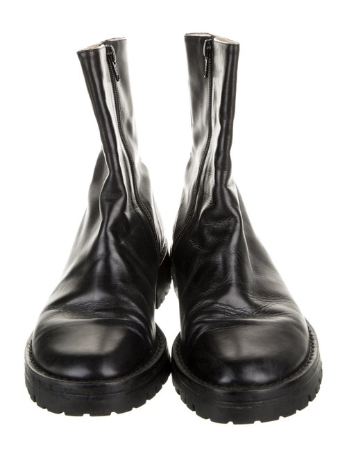Ann Demeulemeester Leather Combat Boots