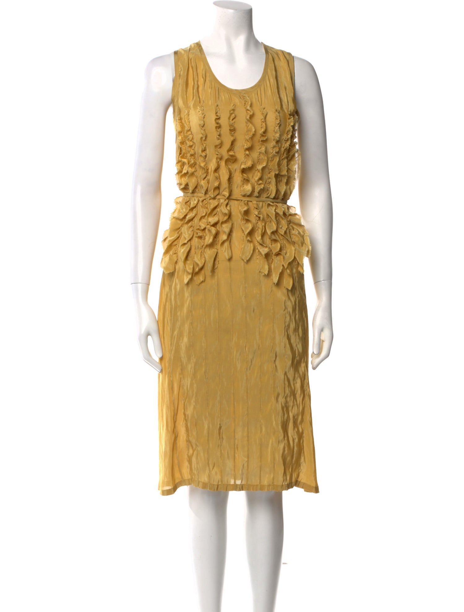 Ann Demeulemeester Scoop Neck Midi Length Dress