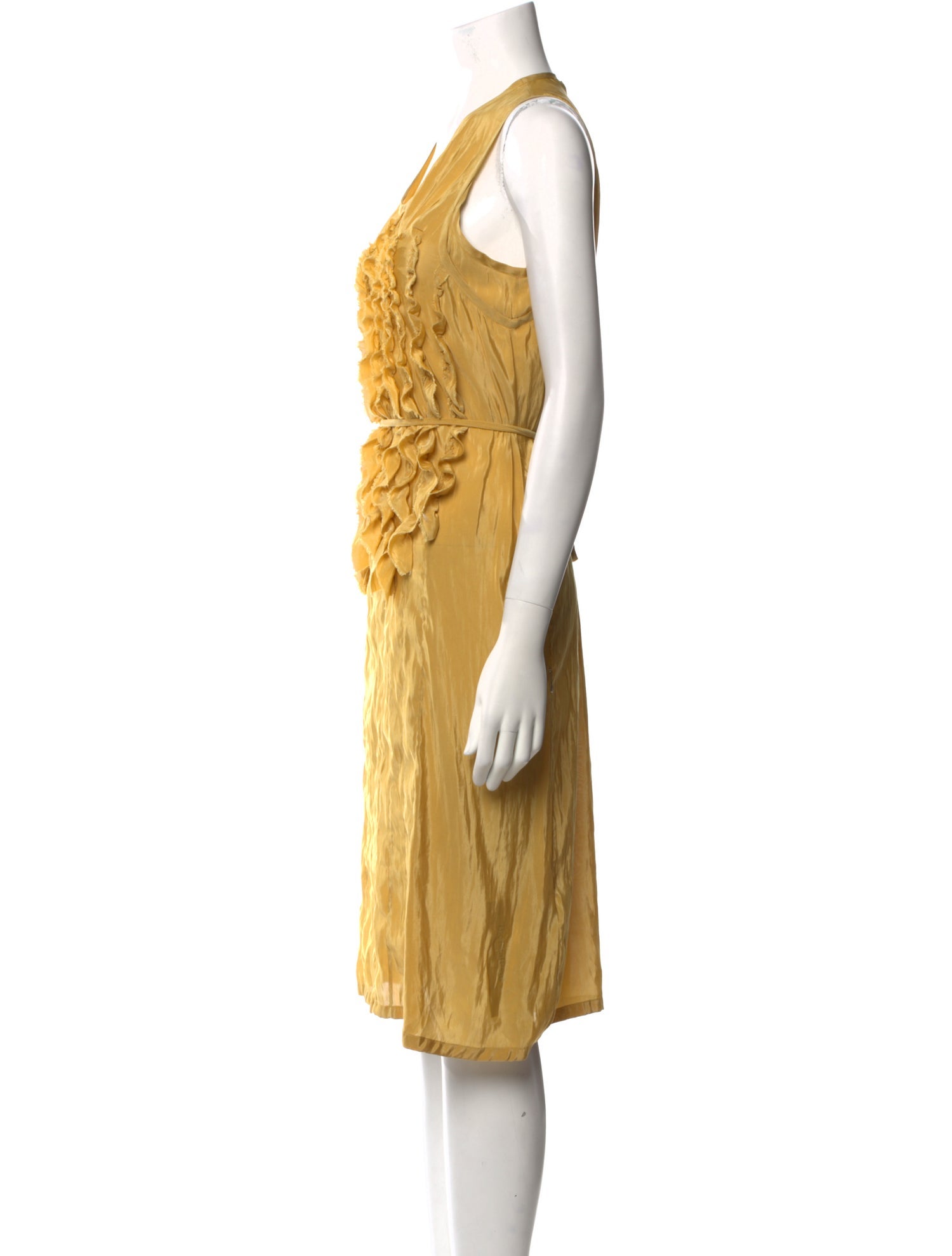 Ann Demeulemeester Scoop Neck Midi Length Dress