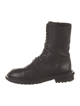 Ann Demeulemeester Leather Combat Boots