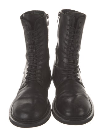 Ann Demeulemeester Leather Combat Boots