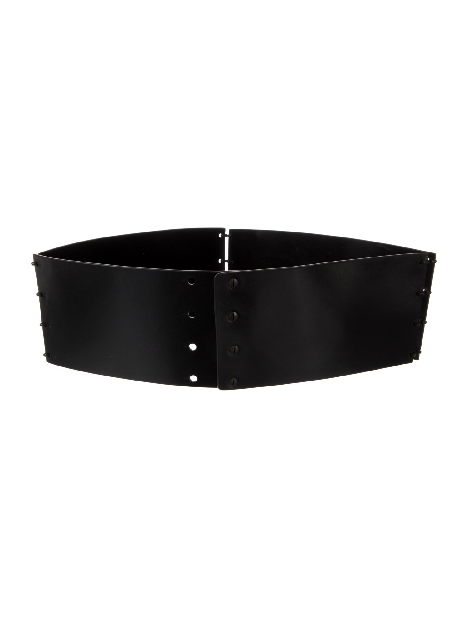 Ann Demeulemeester Wide Leather Waist Belt - Black Belts