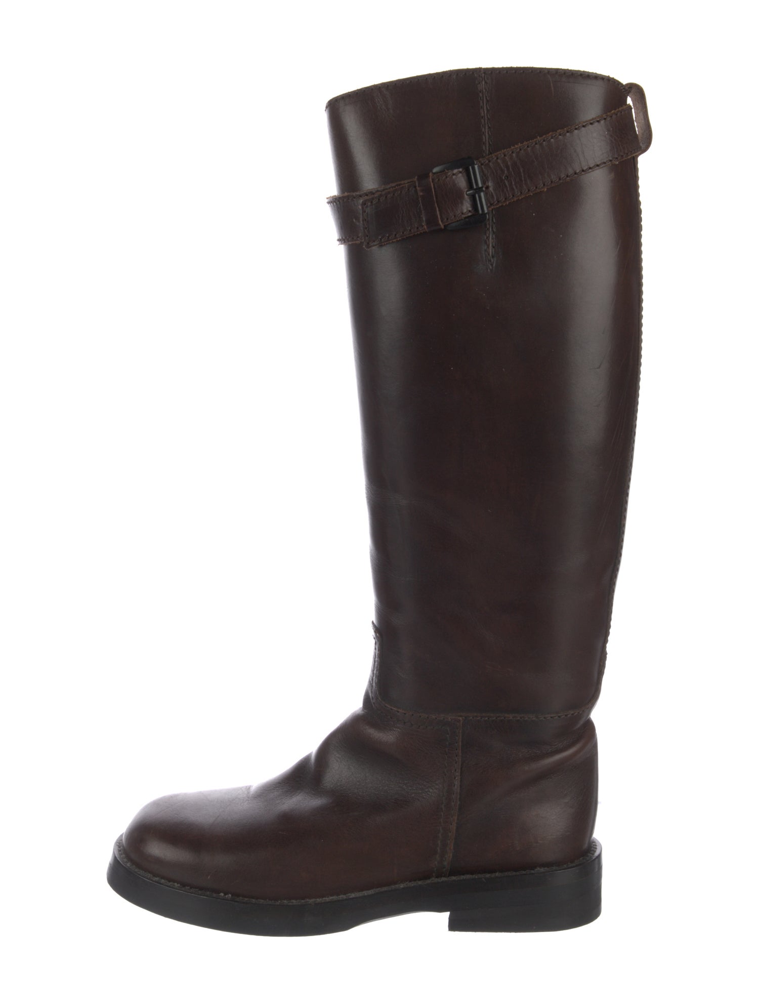 Ann Demeulemeester Leather Riding Boots