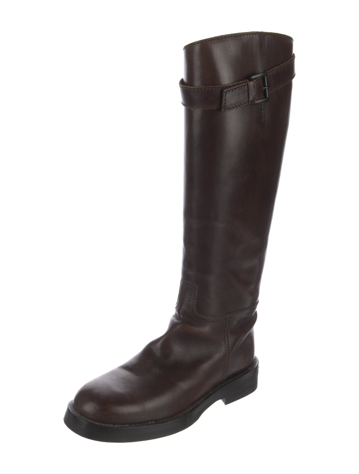 Ann Demeulemeester Leather Riding Boots