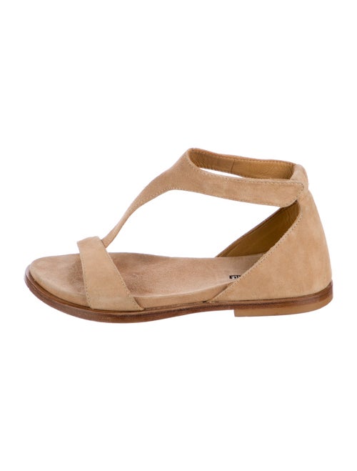 Ann Demeulemeester Suede T-Strap Sandals