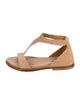 Ann Demeulemeester Suede T-Strap Sandals