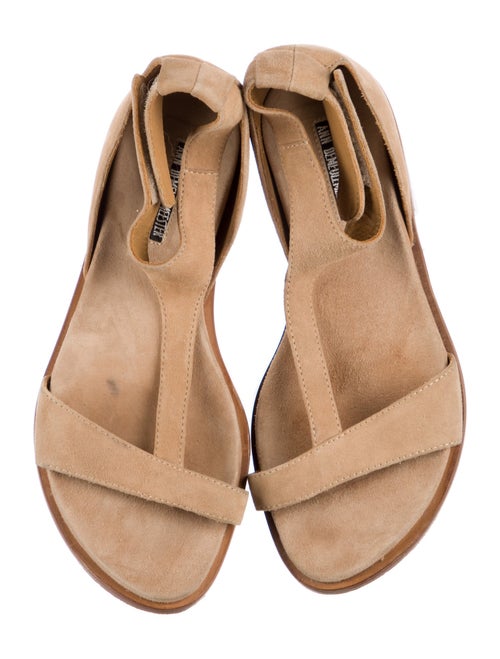 Ann Demeulemeester Suede T-Strap Sandals