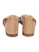 Ann Demeulemeester Suede T-Strap Sandals