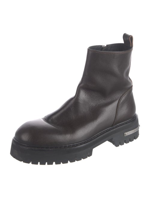 Ann Demeulemeester Leather Combat Boots