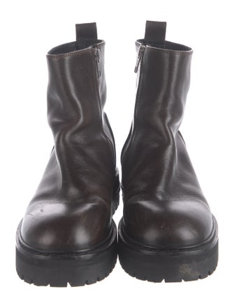 Ann Demeulemeester Leather Combat Boots
