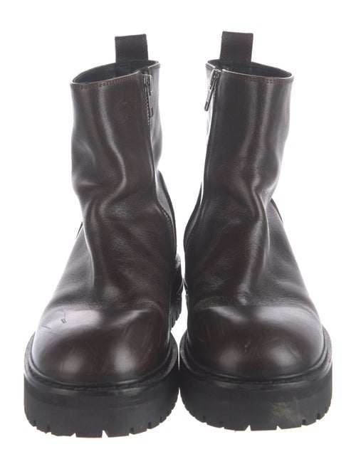 Ann Demeulemeester Leather Combat Boots