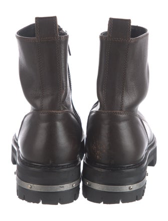 Ann Demeulemeester Leather Combat Boots