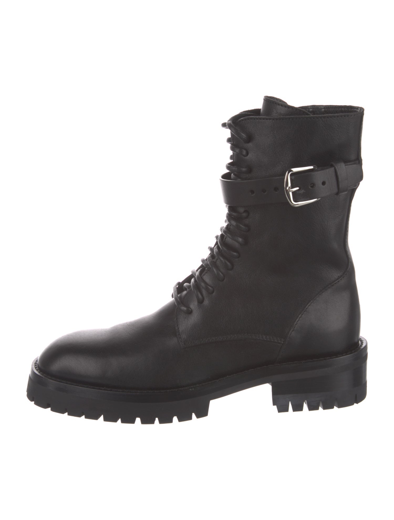 Ann Demeulemeester Leather Combat Boots